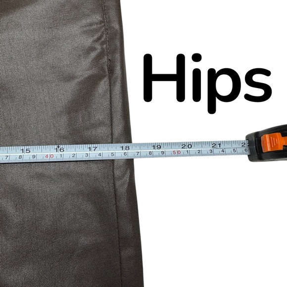 NWT Kut from the Kloth Ana Coated High Rise Fab Ab Flare Pants Seal Brown sz 10 - Picture 12 of 16